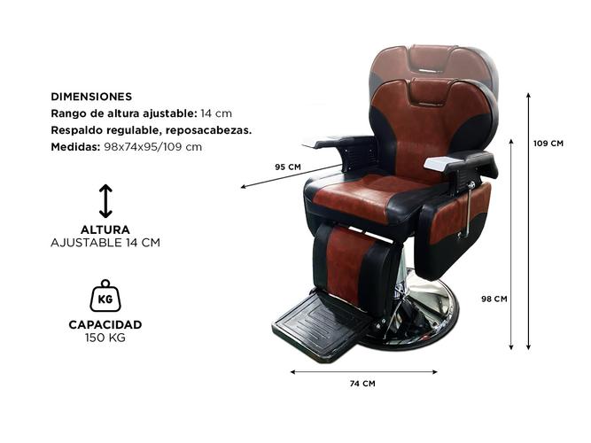 Sillon Barbero Hidráulico Peluquería Gadnic BR53 Ergonomico - 4