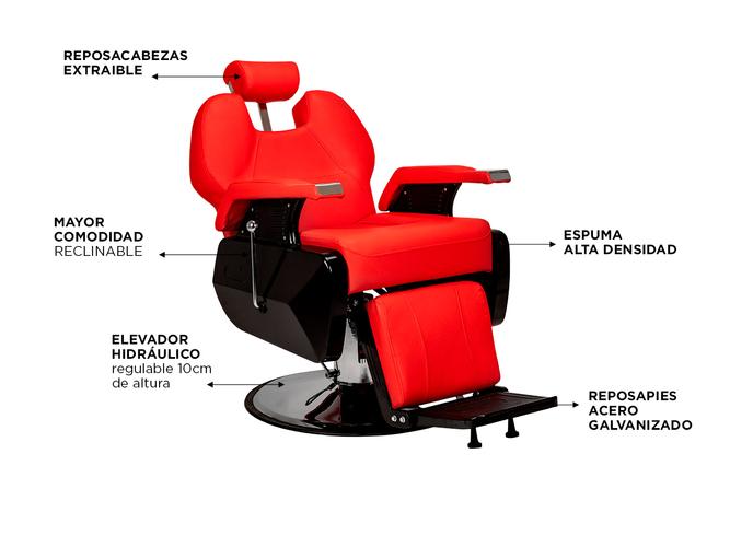 Sillon Barbero Hidráulico Peluquería Gadnic  - 4