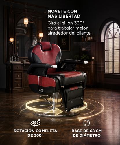  Sillón De Barbería Gadnic Hidráulico Reclinable 90 A 145 Grados Giratorio 360 Altura Regulable 97 A 110 Cm Hasta 150 Kg - 3