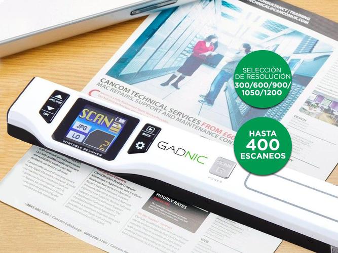 Scanner Portátil Gadnic TSN-670 1200DPI Recargable Pantalla Color 1,44