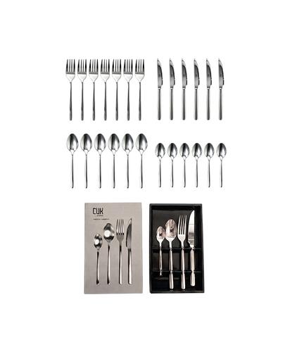 Juego de Cubiertos 24 Piezas Cuk by Gadnic Set Cocina Acero Inoxidable - 6