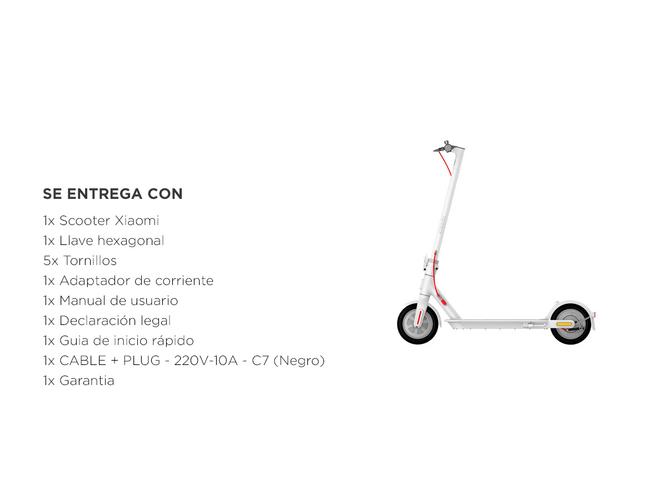 Monopatin Electrico Scooter Xiaomi Mi 3 Lite 300W BHR5389GL Blanco  - 5