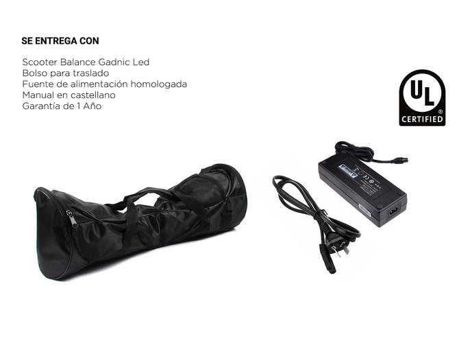 Patineta Eléctrica Gadnic Balance Bluetooth Hasta 120kg 20kmh Placa Tao Tao  Bolso - 6