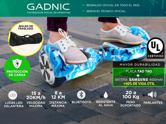Patineta Electrica Bluetooth Gadnic + Bolso  - 1