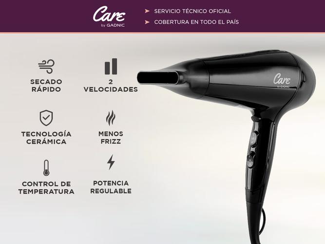 Secador de Pelo Care By Gadnic S2100 Pro 2100w Frío Calor Tecnología Cerámica 2 Vel - 1