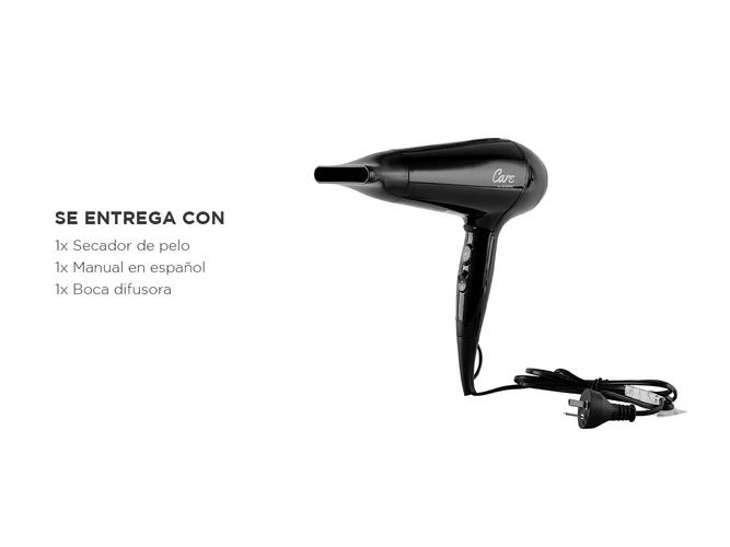 Secador de Pelo Care By Gadnic S2100 Pro 2100w Frío Calor Tecnología Cerámica 2 Vel - 5