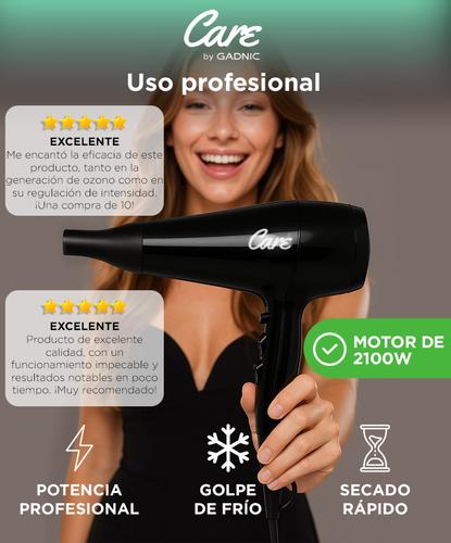 Secador de Pelo Care By Gadnic S2100 Pro 2100w Frío Calor Tecnología Cerámica 2 Vel - 1