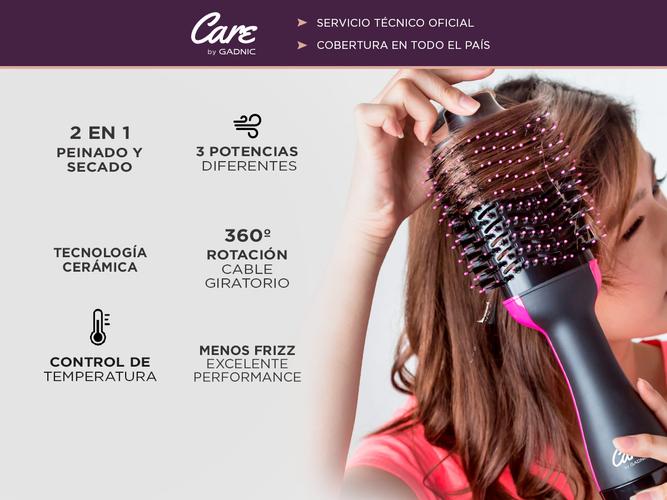 Cepillo Secador de Pelo Care By Gadnic S1200 Pro Voluminizador Frío Calor Usado - 1