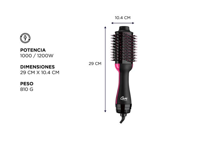 Cepillo Secador de Pelo Care By Gadnic S1200 Pro Voluminizador Frío Calor Usado - 5