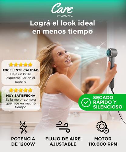 Cepillo Secador Care By Gadnic Con 5 Cabezales Intercambiables Ondas Rulos Lacio Volumen  - 1
