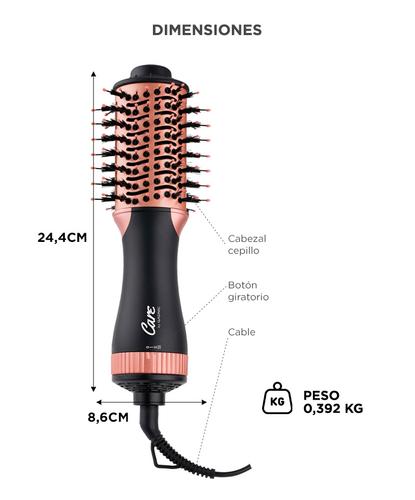 Cepillo Secador Care by Gadnic Alaciador Electrico 600 W 3 Niveles Calor 2 Velocidades  - 5