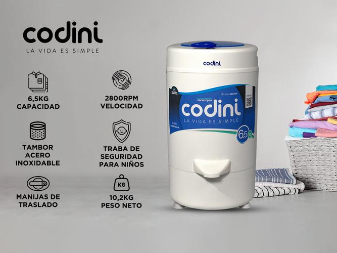 Secarropas centrífugo Codini Advance 65 kg Tambor Acero 2800 Rpm - 1