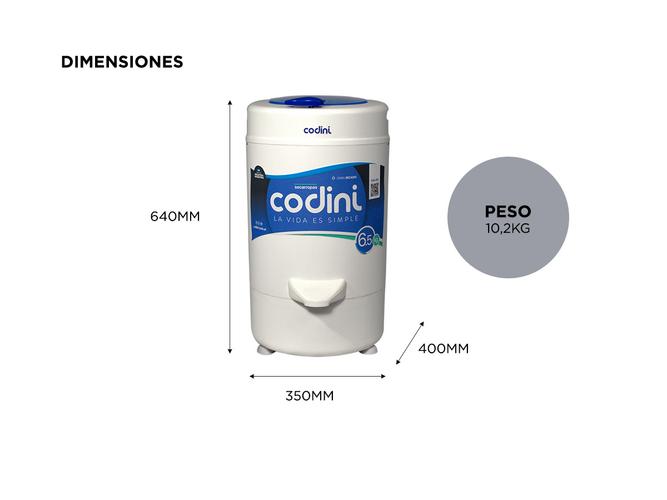 Secarropas centrífugo Codini Advance 65 kg Tambor Acero 2800 Rpm - 4