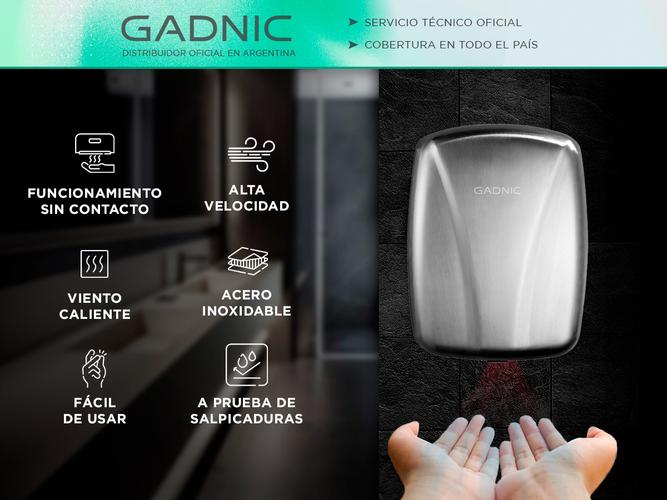 Secador de manos Gadnic de acero inoxidable y alta velocidad - 1