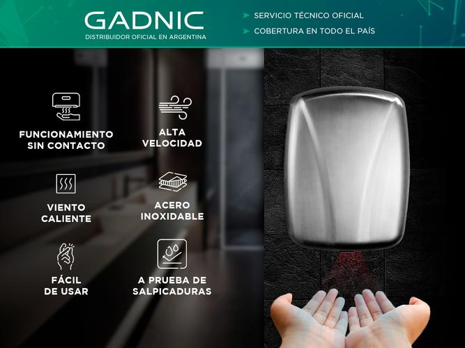 Secador de manos Gadnic de acero inoxidable y alta velocidad - 1