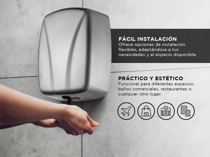 Secador de manos Gadnic de acero inoxidable y alta velocidad - 4
