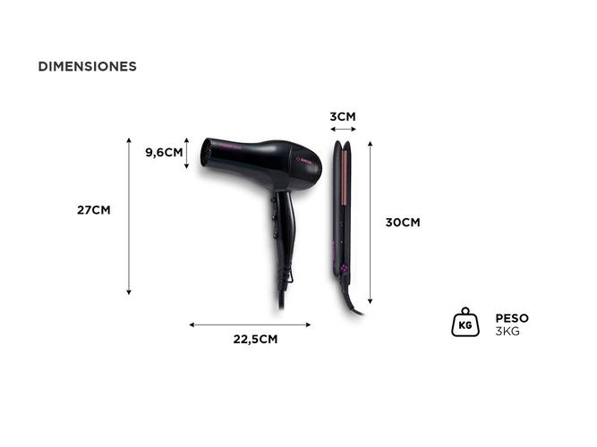 Combo Beauty Set Planchita + Secador de Pelo Arrow - 3