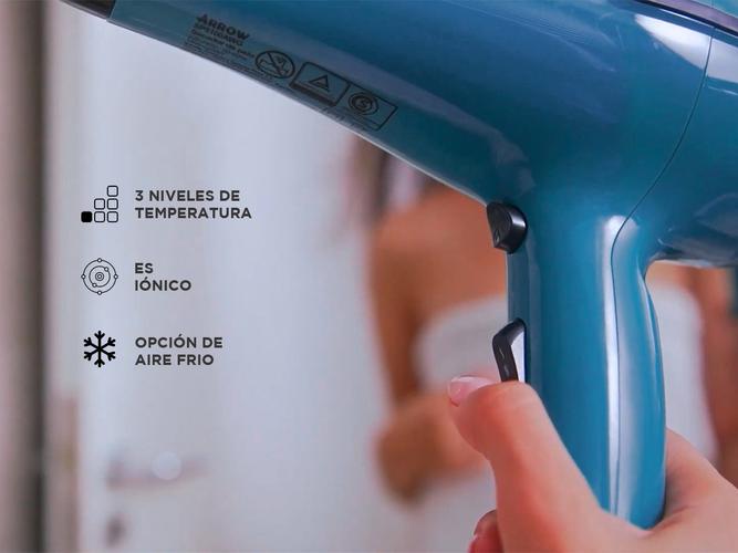 Secador De Pelo Ceramic 3200 Ionico Cool Green Arrow - 3