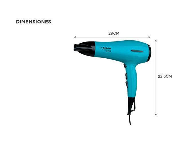 Secador De Pelo Ceramic 3200 Ionico Cool Green Arrow - 4
