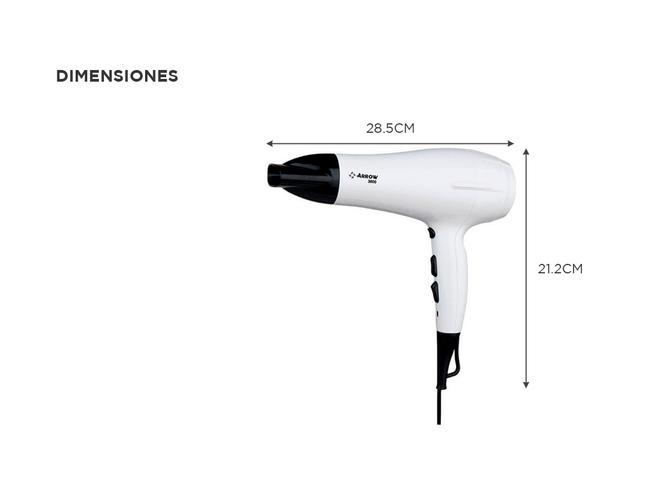 Secador de Pelo Ceramic Technology 2200w Blanco Arrow - 4