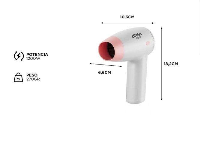 Secador de Pelo Atma 2 Velocidades 1200W SP8904NP - 4