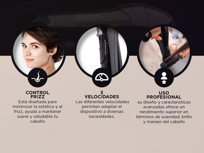 Secador De Pelo Revlon 2000W Control Frizz 3 vel Rvdr773la2a - 3