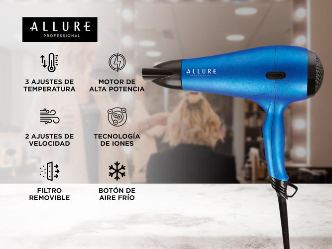 Secador de Pelo Allure Academy 1800W 3 Temperaturas 2 velocidades  - 1
