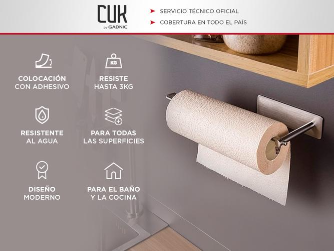 Portarrollos De Papel Cocina Gadnic De Acero Inoxidable - 1