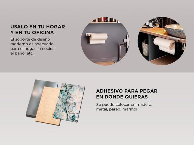 Portarrollos De Papel Cocina Gadnic De Acero Inoxidable - 2