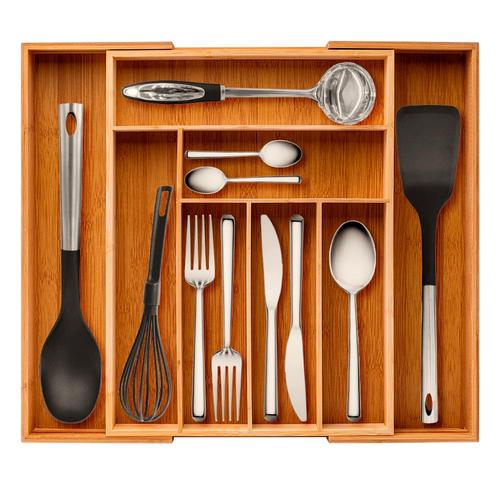 Organizador de Cubiertos extensible Gadnic SP3M22 de bambú  - 0