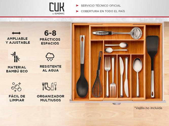 Organizador de Cubiertos extensible Gadnic SP3M22 de bambú  - 1