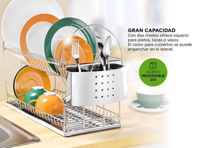 Secador de Platos Gadnic SEC08 Acero Inoxidable Moderno - 2