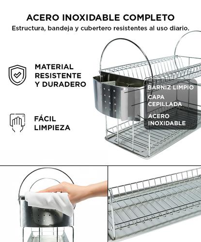 Secador de Platos Gadnic SEC08 Acero Inoxidable Moderno - 2