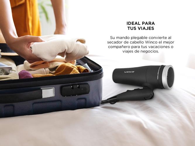 Secador De Pelo Profesional Winco Plegable Con Difusor Ion 2000W - 2