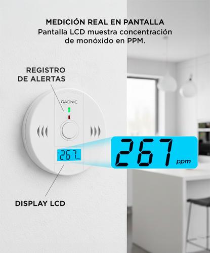 Sensor de Alarma Detector de Monóxido de Carbono Gadnic SMC2 - 3