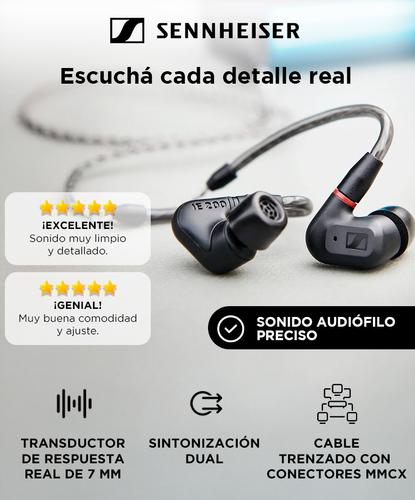 Auriculares Sennheiser IE 200 Intrauditivos Para Audiófilos Cableado - 1