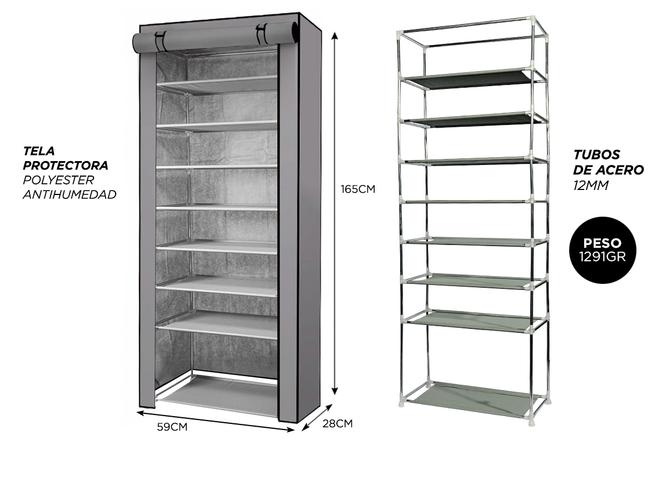 Zapatero Gadnic Rack Botinero Organizador de Calzado 8 Niveles 24 Pares  - 3
