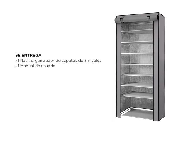 Zapatero Gadnic Rack Botinero Organizador de Calzado 8 Niveles 24 Pares  - 4