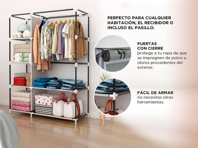 Closet Organizador Armable Portatil Ropero Zapatos - 2