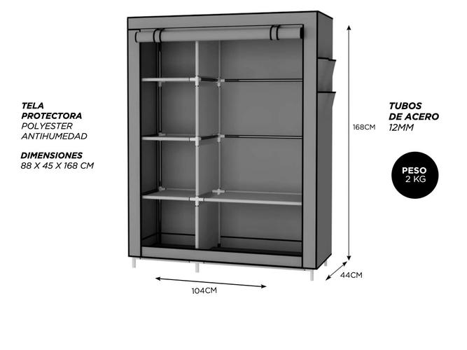 Closet Organizador Armable Portatil Ropero Zapatos - 3