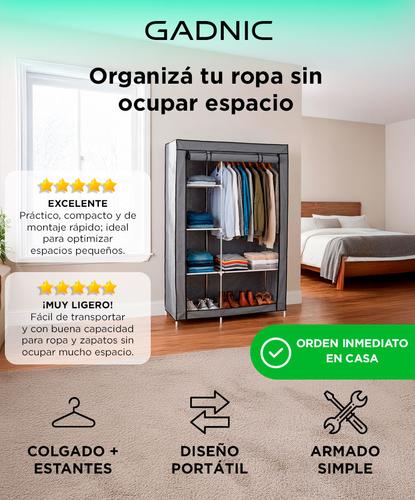 Closet Organizador Armable Portatil Ropero Zapatos - 1
