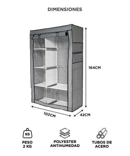 Closet Organizador Armable Portatil Ropero Zapatos - 4