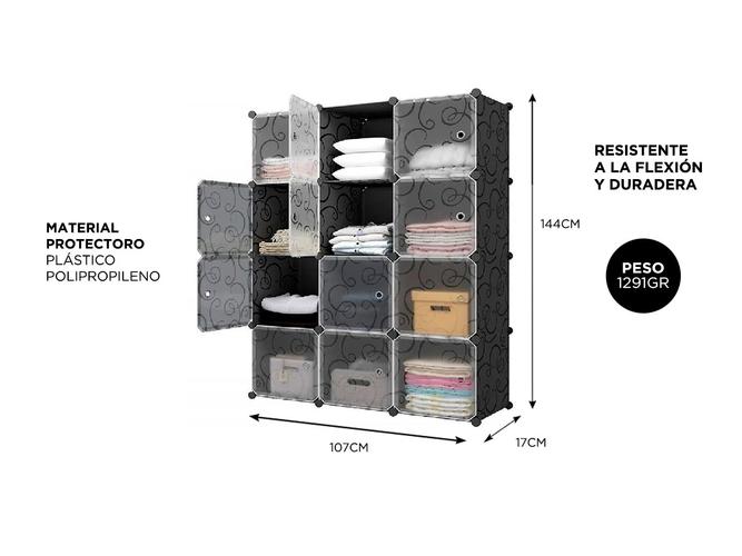 Mueble Organizador 12 Cubos Modular Gadnic Para Ropa y Juguetes - 3