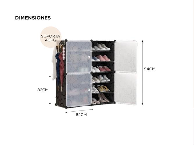 Organizador De Zapatos Gadnic SHR17 Estantes Ajustables  - 4