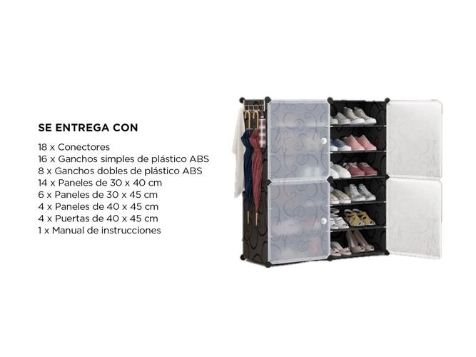 Organizador De Zapatos Gadnic SHR17 Estantes Ajustables  - 5
