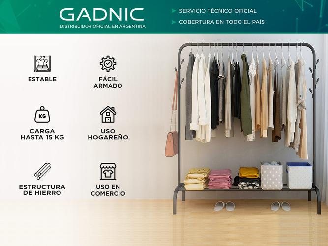 Perchero Móvil Gadnic Desarmable Portatil Con ganchos - 1