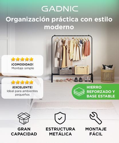 Perchero de Hierro Gadnic Reforzado Exhibidor Base Inferior  - 1