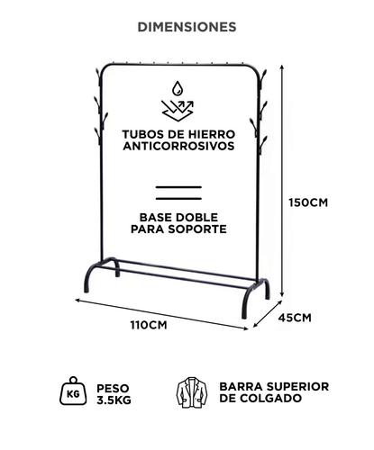 Perchero de Hierro Gadnic Reforzado Exhibidor Base Inferior  - 3