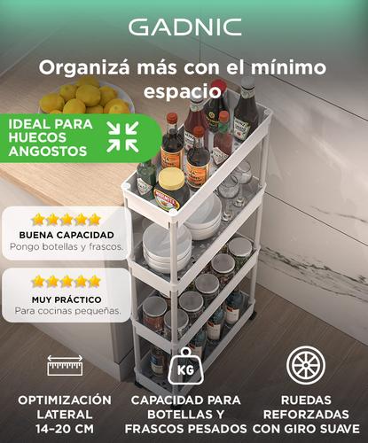 Organizador Gadnic Estantería Reforzada Ruedas 4 Niveles  - 1