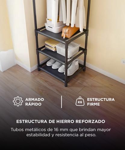 Mueble Esquinero Gadnic Organizador Con Estantes Zapatero y Perchero  - 2